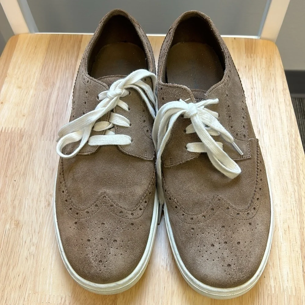 Rockport White Tan Suede AdiPrene by Adidas Wingtip Loafers